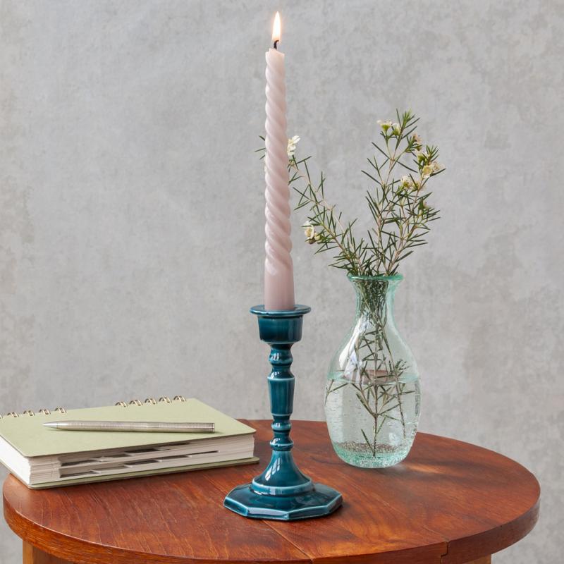Enamel candlestick (blue)
