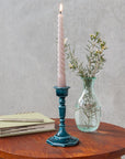 Enamel candlestick (blue)