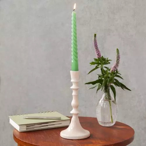 Enamel candlestick (soft pink)