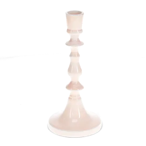 Enamel candlestick (soft pink)