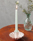 Enamel flat flower candle holder (soft pink)