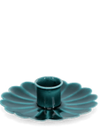 Enamel flat flower candle holder (blue)
