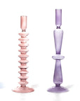 Maegen Taper Holder - Coloured Glass - Blush