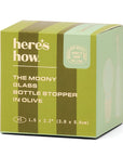 The Moony Glass Bottle Stopper - Olive