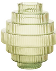 Benka green glass vase