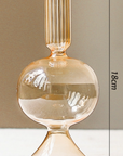 Glass dinner candle holder