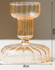 Glass dinner candle holder