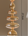 Glass dinner candle holder