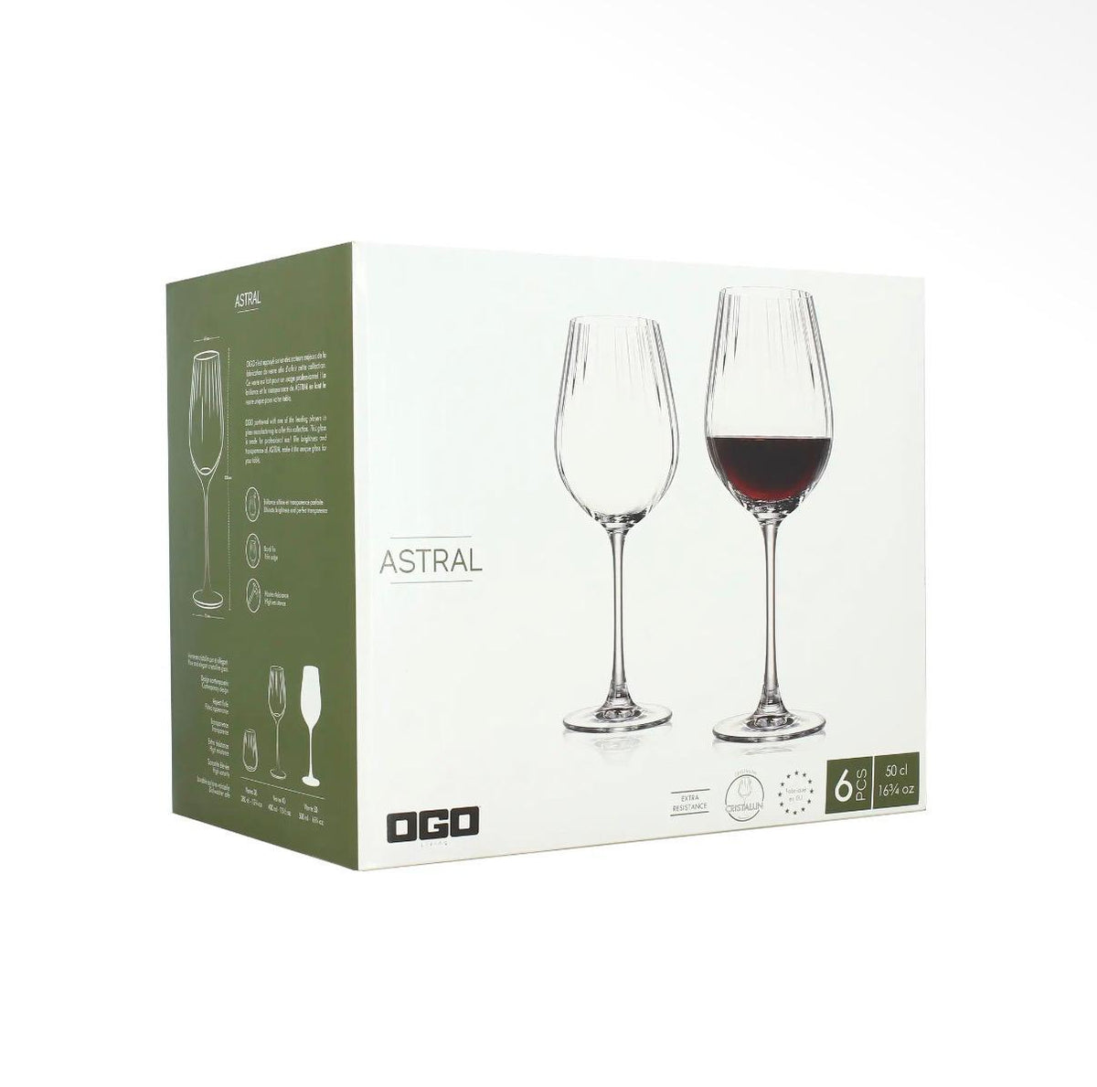 Astral Crystalline Wine Glasses, Set of 6 (50cl)