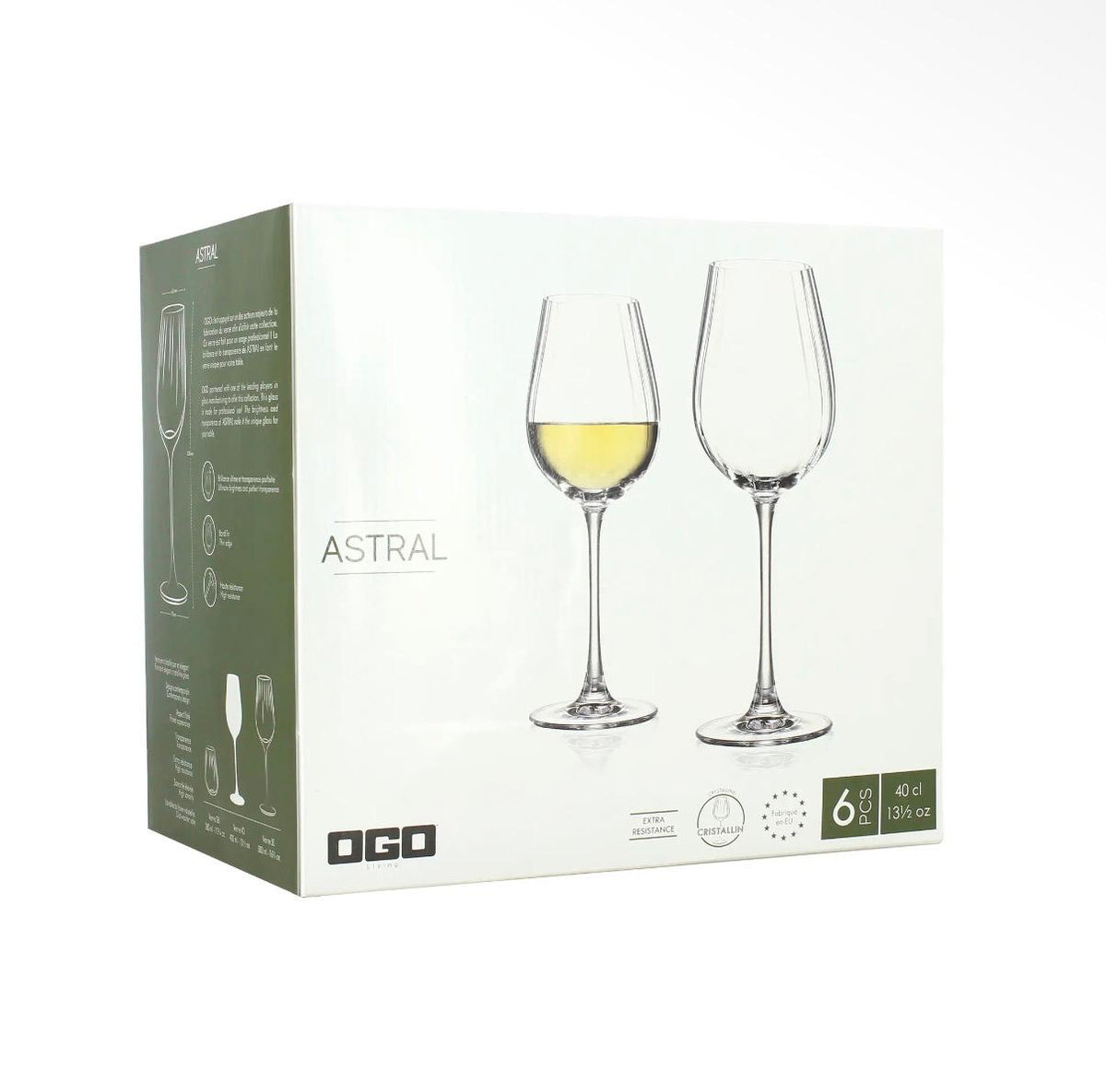 Astral Crystalline Wine Glasses, Set of 6 (40cl)