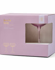Here's How "The Lou" Coupe Glass - Set of 2 Lilac