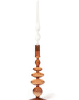Maegen Taper Holder - Coloured Glass - Amber