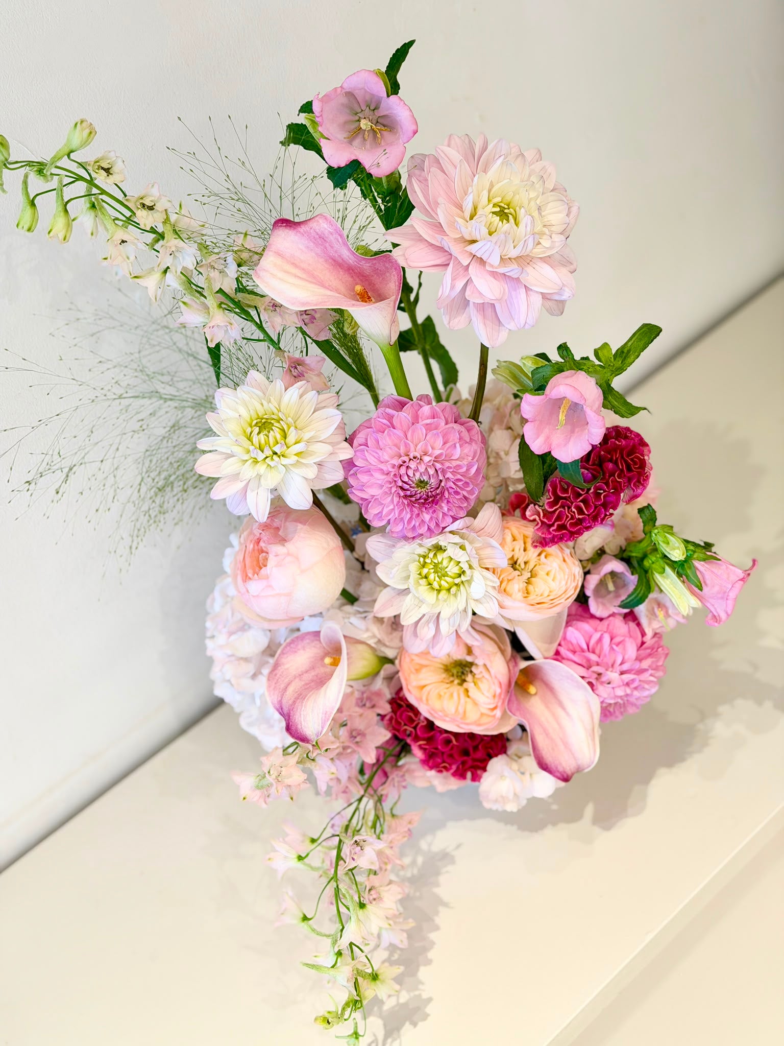 Pinks Large Bowl Arrangement
