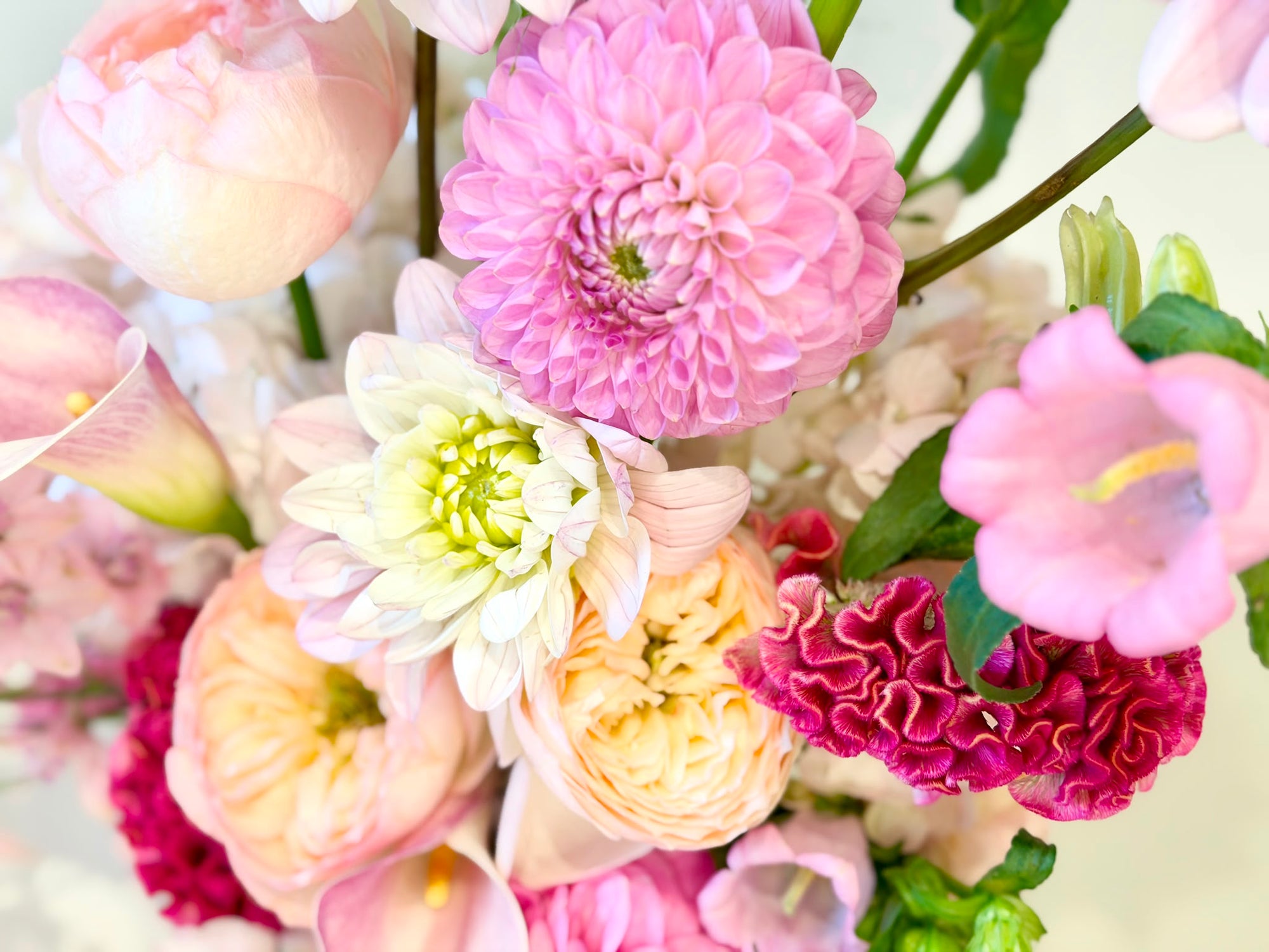 Pinks Large Bowl Arrangement