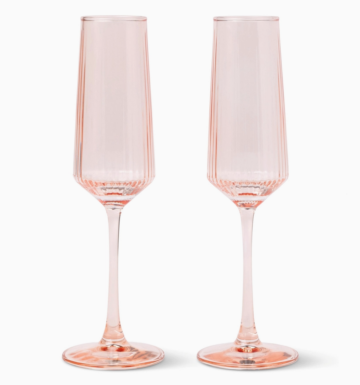 Here's How the Luna Champagne Flutes - Set of 2 - Blush