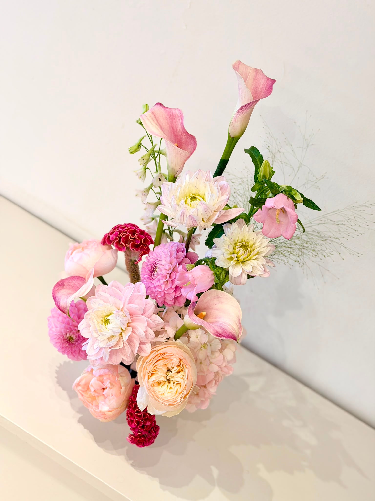 Pinks Small Bowl Arrangement