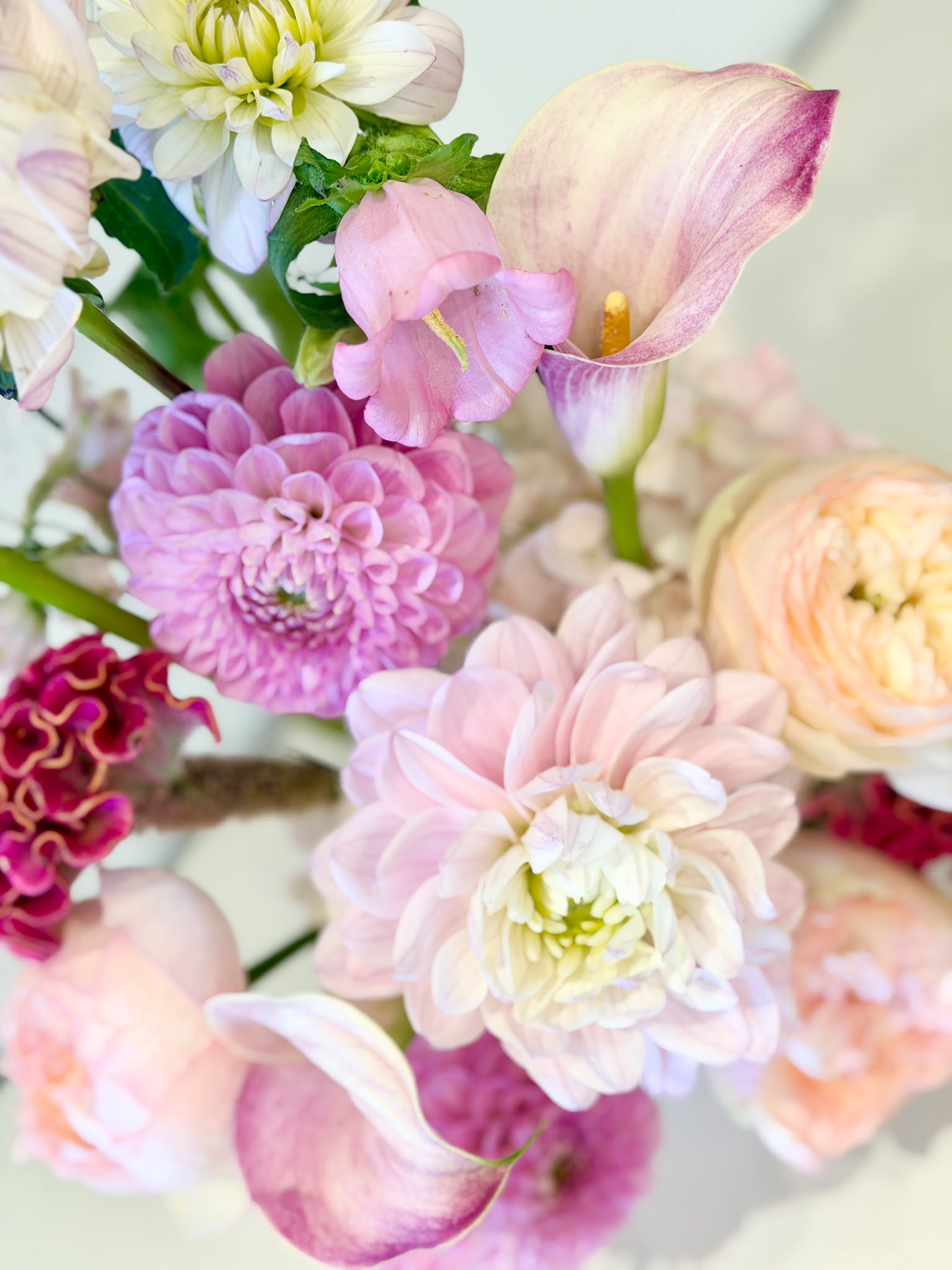 Pinks Small Bowl Arrangement