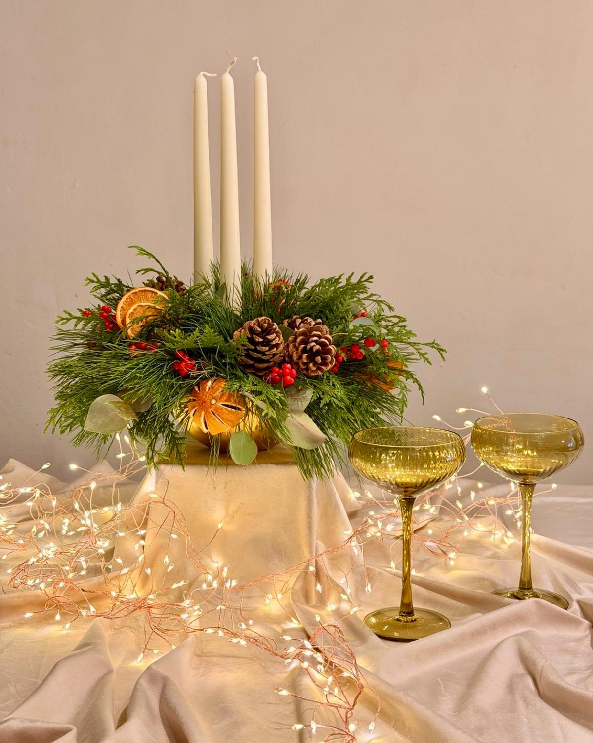 Christmas Table Arrangement (Yuletide)