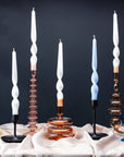 Maegen Taper Holder - Coloured Glass - Blush