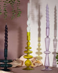 Maegen Taper Holder - Coloured Glass - Green