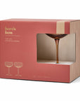 Here's How "The Lou" Coupe Glass - Set of 2 Amber